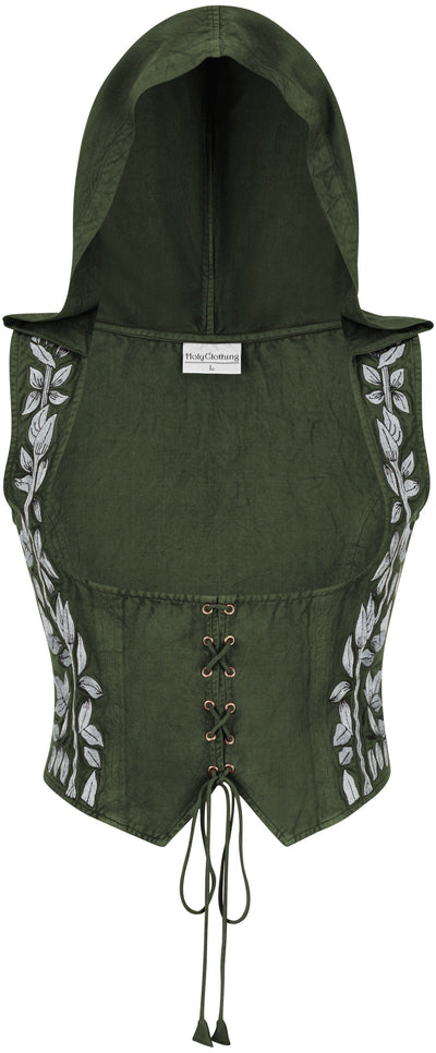 Tauriel Top Limited Edition Moss Green Silver Embroidery